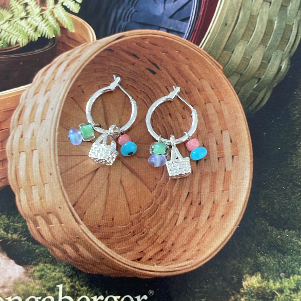 Homestead Longaberger Basket Earrings